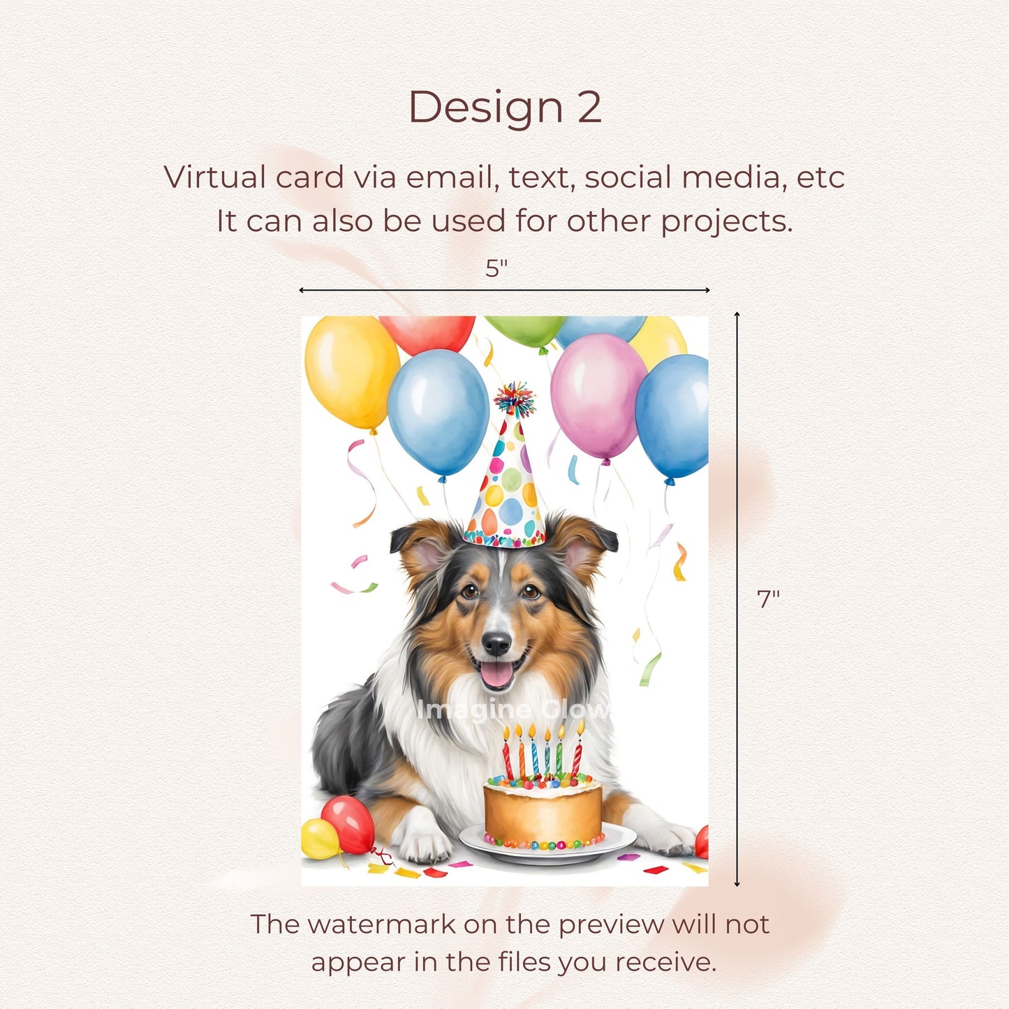 Charming birthday card perfect for pet owners celebrating a special day