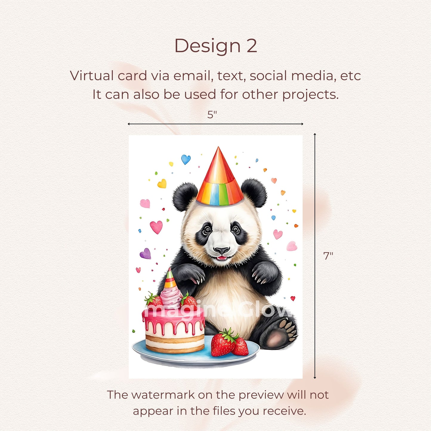 Charming panda-themed birthday card, perfect for celebrating a special day.
Fun and playful panda birthday card, great for friends, family, or children.