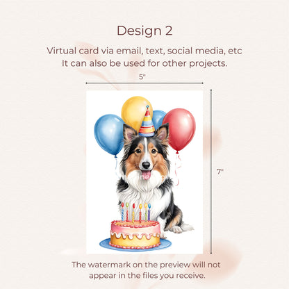 Dog-themed birthday card ideal for celebrating a pet's birthday