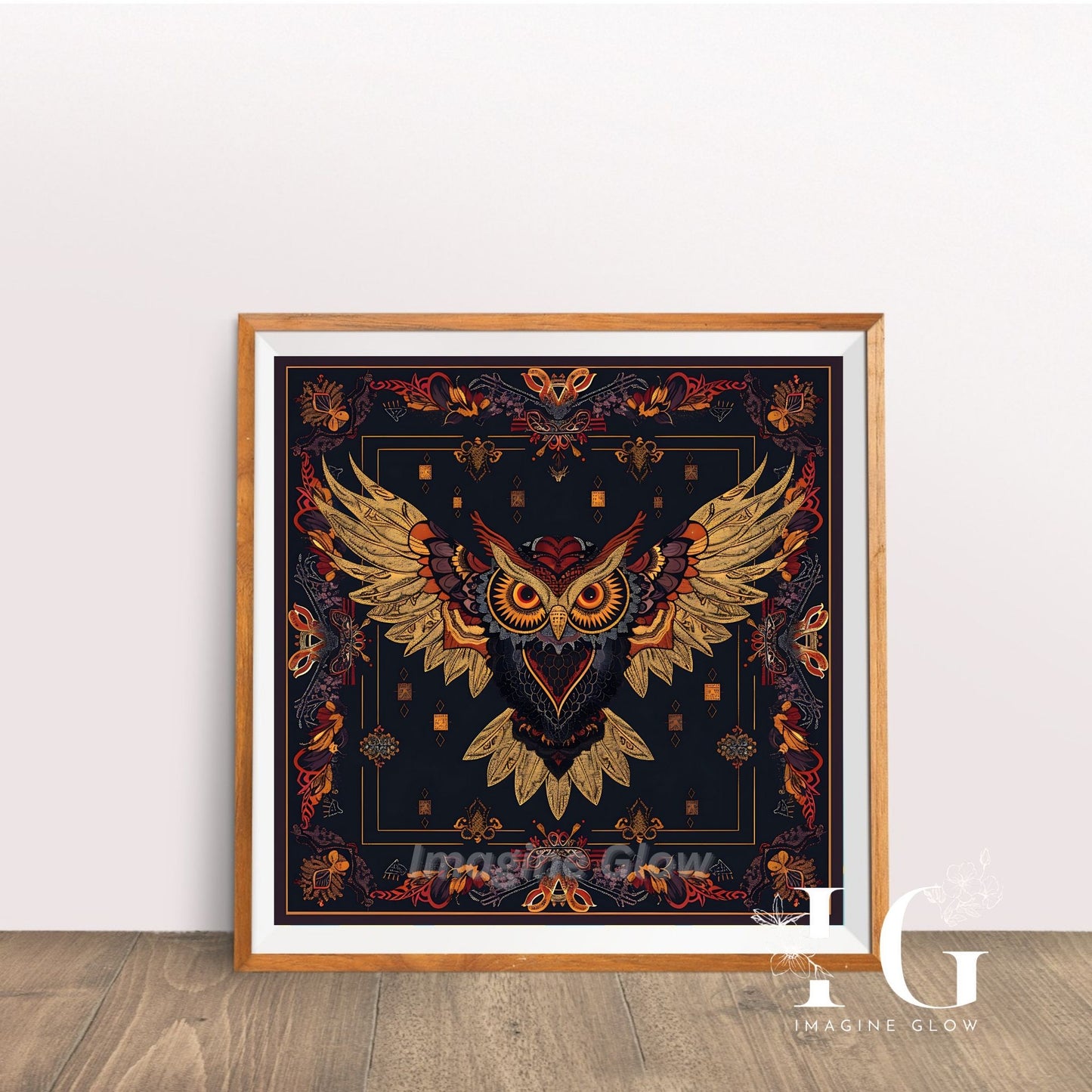 Unique owl illustration perfect for modern and eclectic spaces