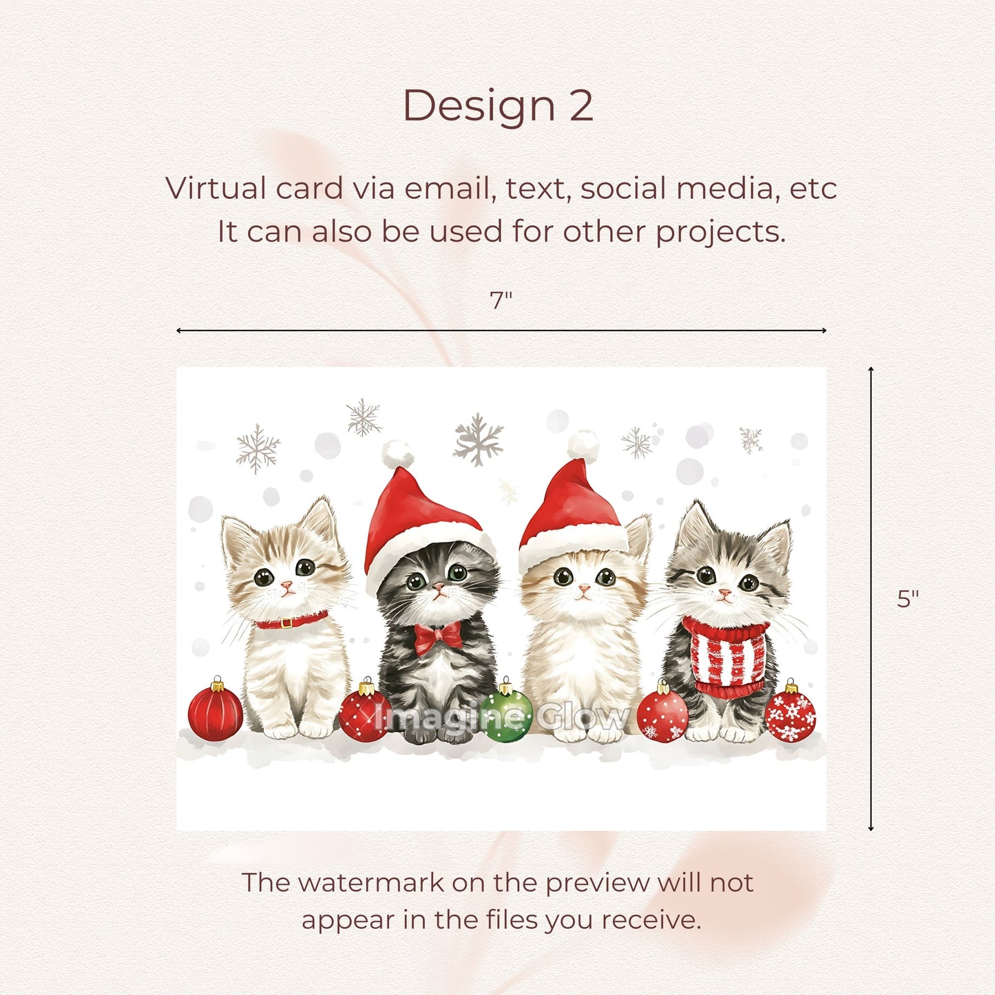 Set of 10 pet-themed Cat Christmas cards for warm holiday greetings and cheer.