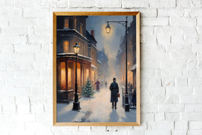 Printable wall art featuring a classic "A Christmas Carol" design.