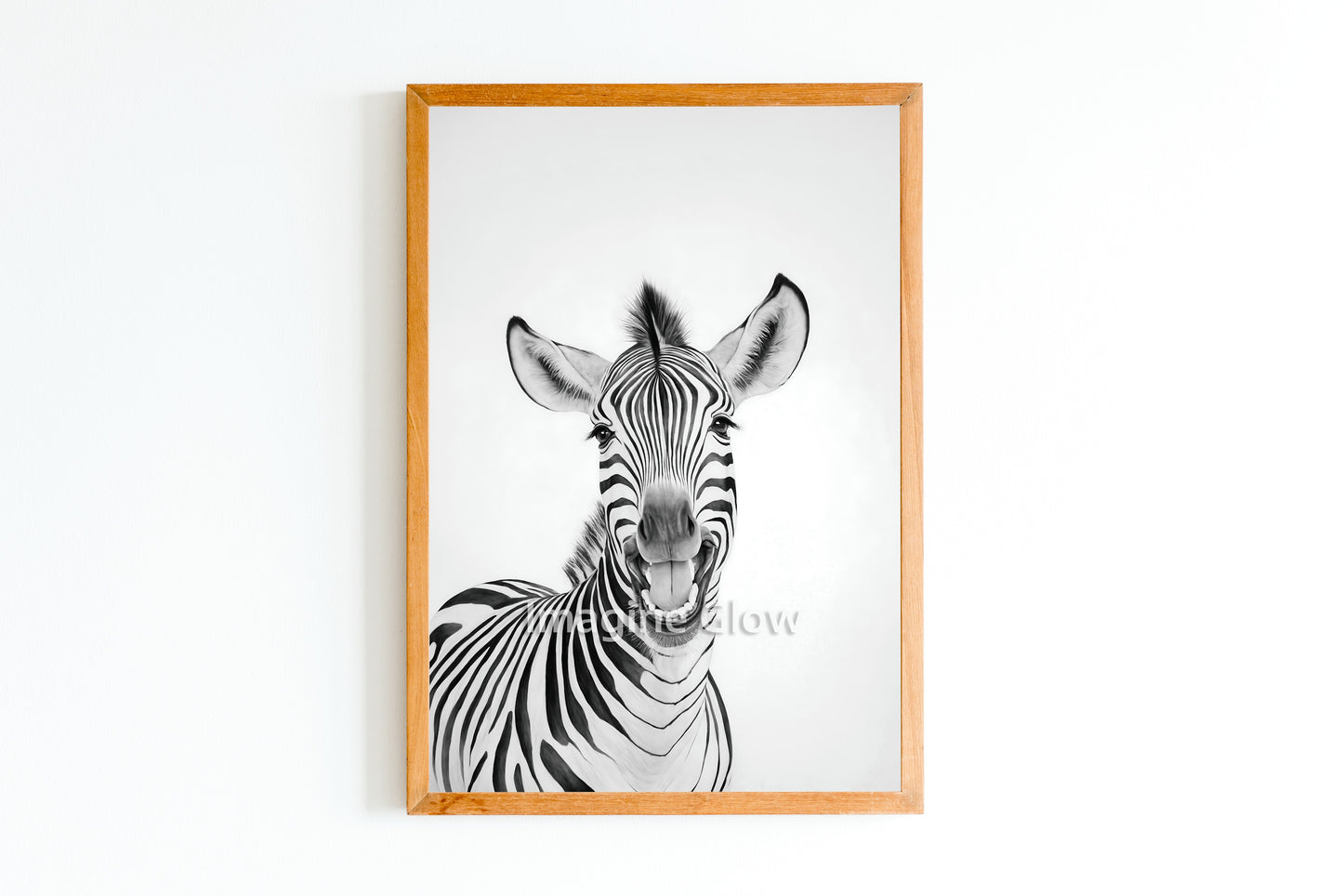 Quirky zebra print for kids room or playroom wall