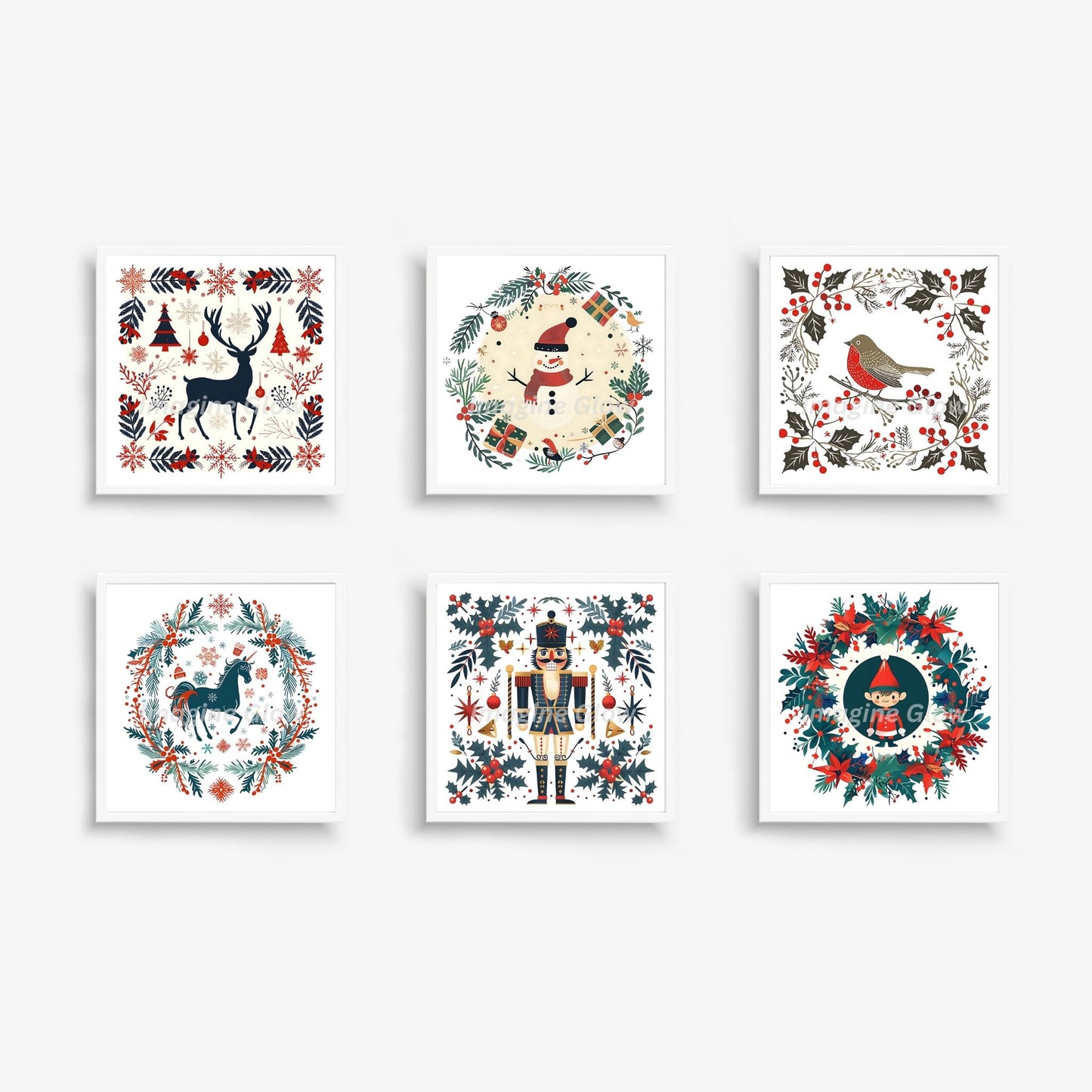 Printable Christmas wall art showcasing joyful holiday designs and vibrant colors.