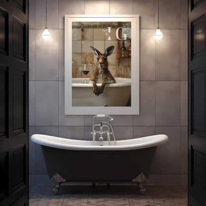 Kangaroo in the bathtub - Bathroom Wall Decor