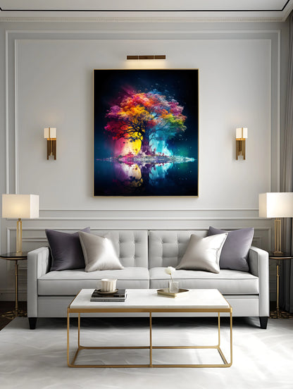 Cheerful artwork adding a burst of color to any interior