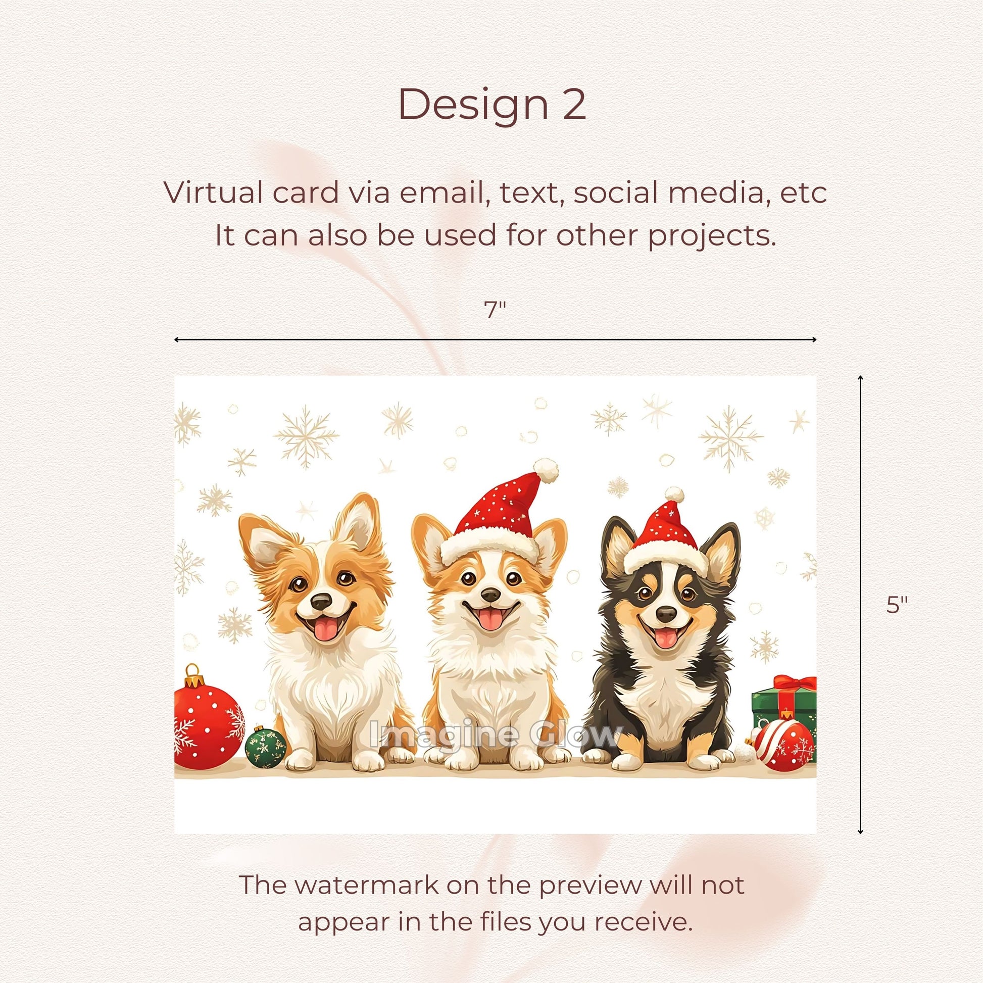Collection of 4 Christmas cards with dogs for holiday cheer.