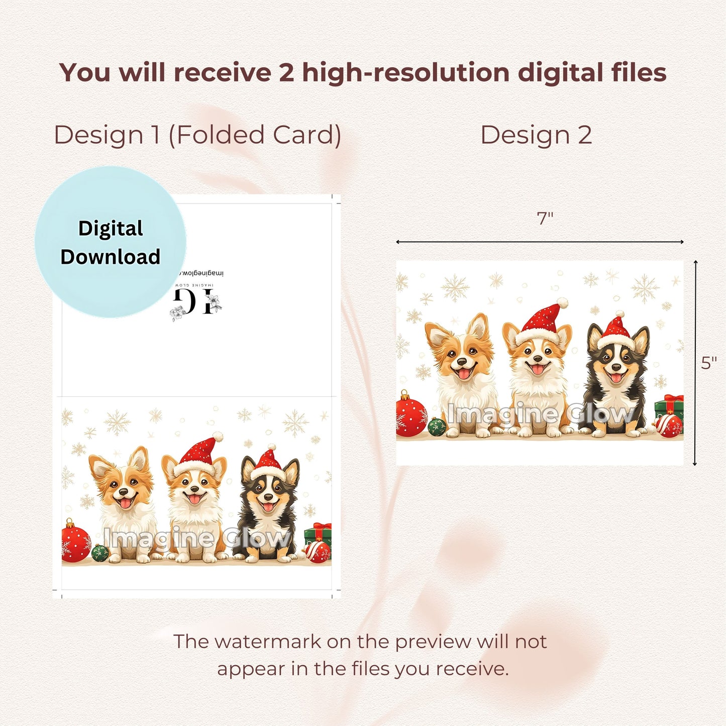 Cute dog-themed Christmas card set for pet lovers.