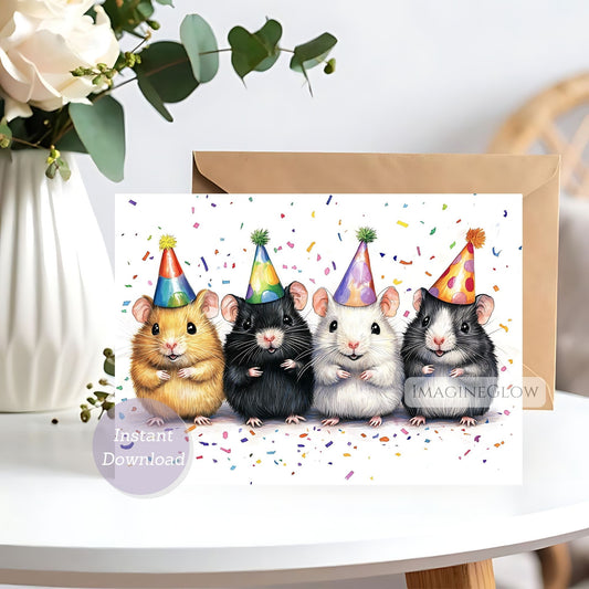 Hamster birthday card
Cute hamster greeting card
