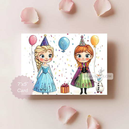 Frozen birthday card printable
Ice princess birthday card
Winter-themed birthday card
Frozen theme card for girls
Printable snowflake birthday card
