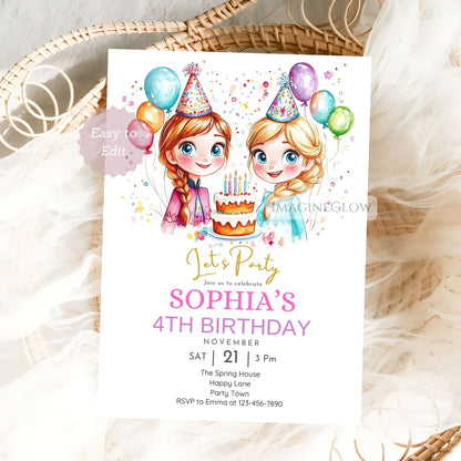 Winter wonderland girl birthday
