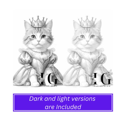 Fun and creative cat costume designs, available as printable coloring pages.