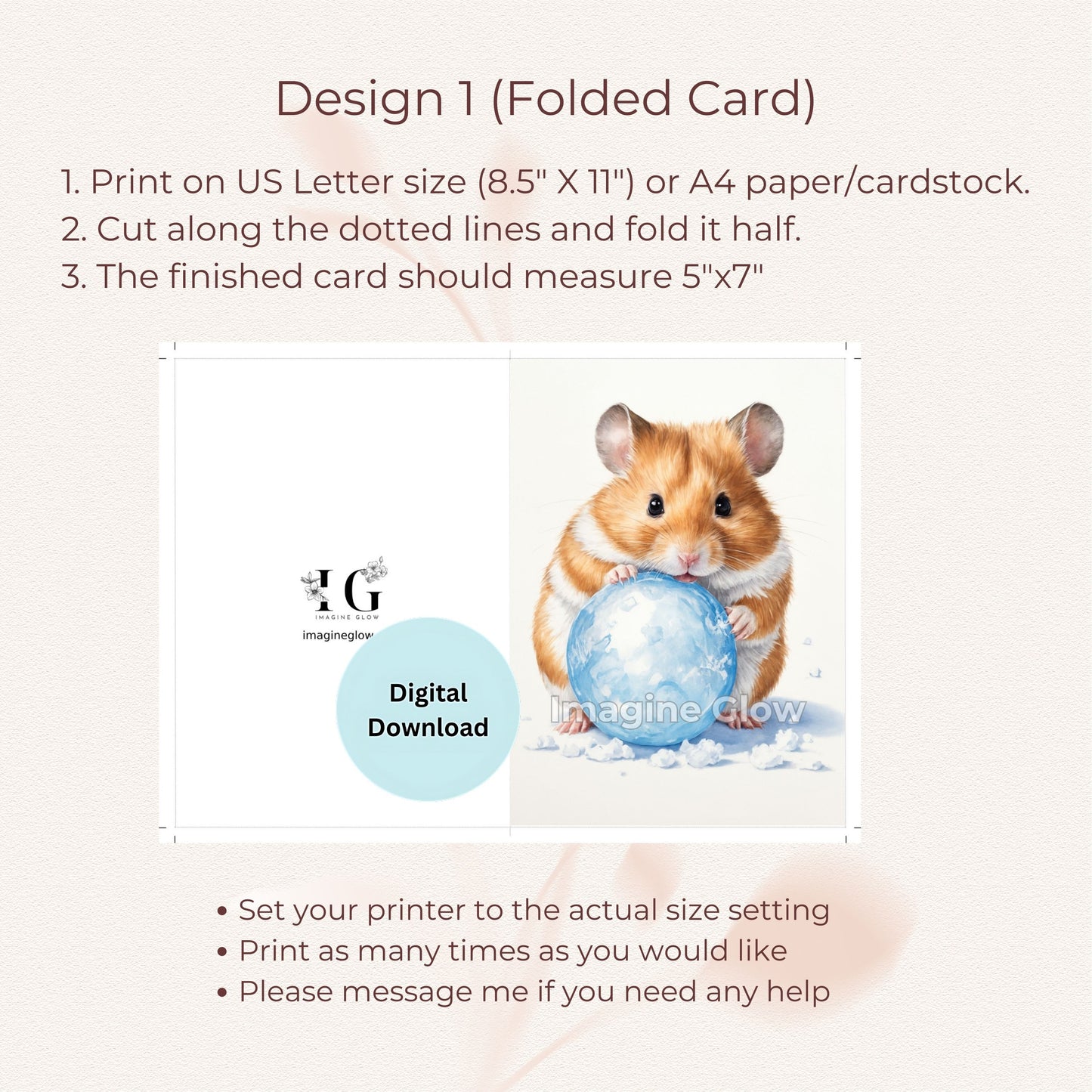 Hamster Winter Greeting Card for Festive Occasions