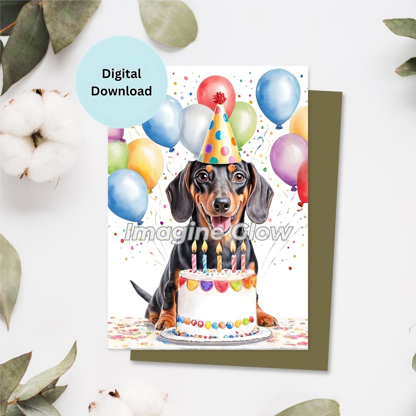 Customizable birthday card making a great gift for pet lovers