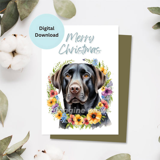 Labrador Retriever Christmas Card - Festive Dog Holiday Greetings