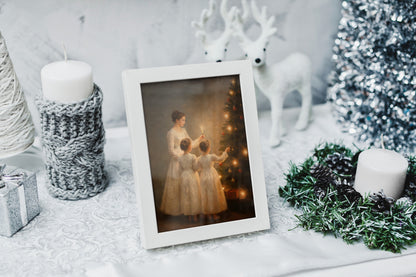 Elegant vintage-inspired Christmas wall art for festive home accents