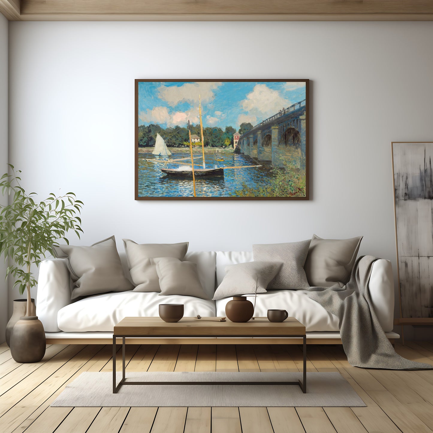 Timeless sailboats artwork in antique style for vintage interiors