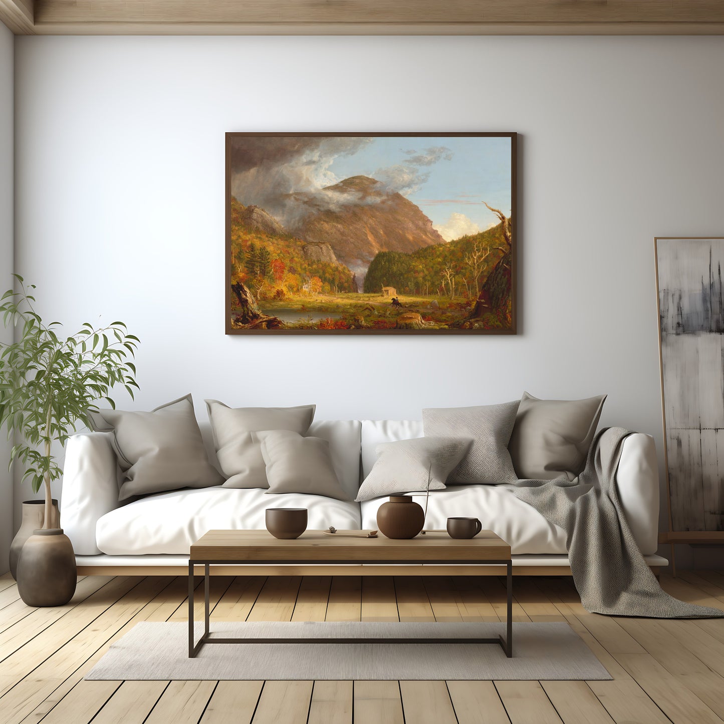 Vibrant autumn White Mountains landscape artwork for home decor