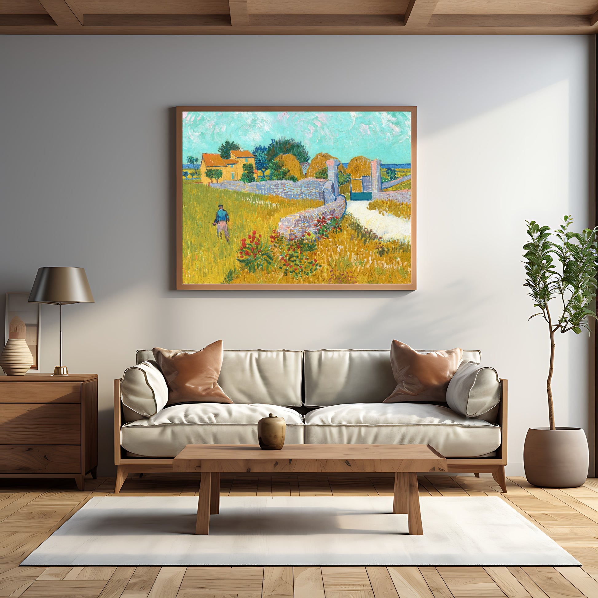 Digital download of charming rural life artwork.
Art print capturing the beauty of nature in a farmhouse style.