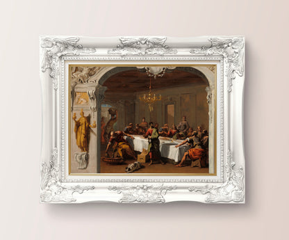 Elegant antique-style wall art of The Last Supper for timeless interiors