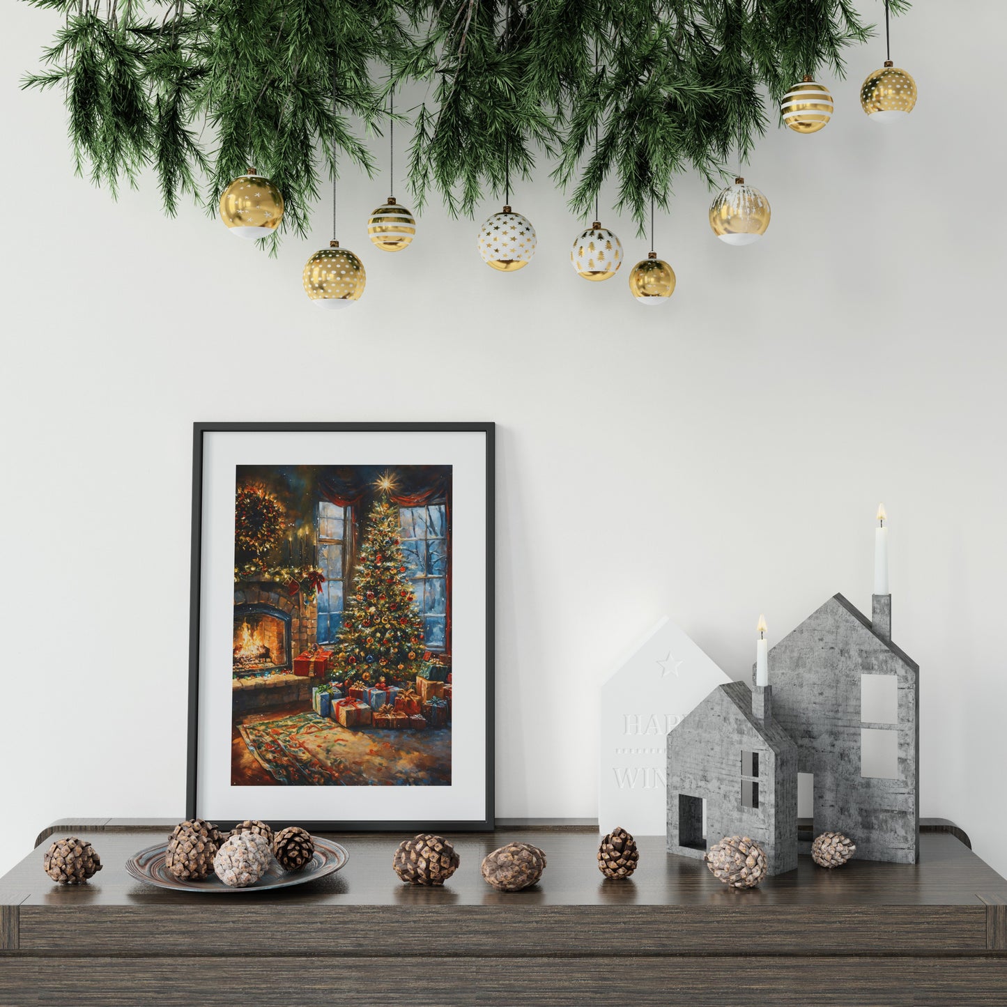 Printable Christmas wall art, perfect for adding festive cheer to any room.