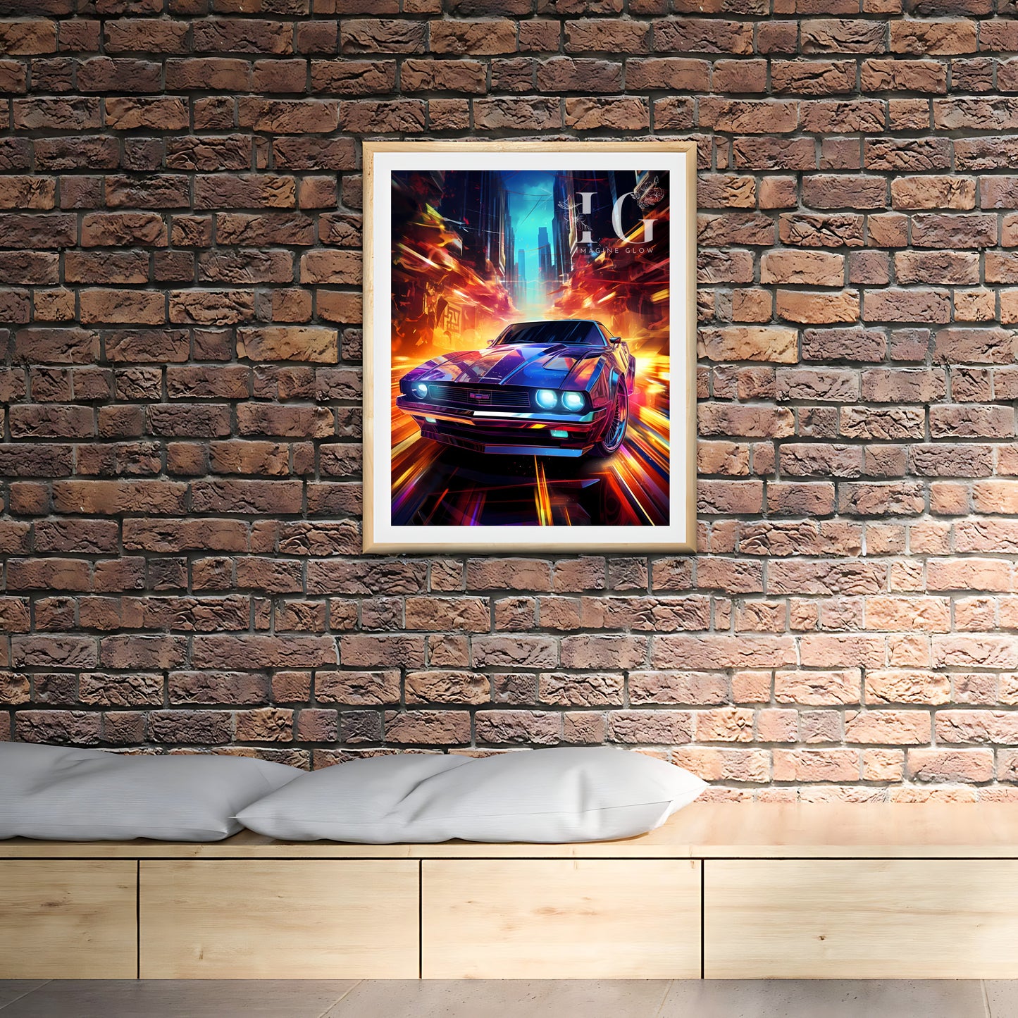 Contemporary car artwork perfect for home or office