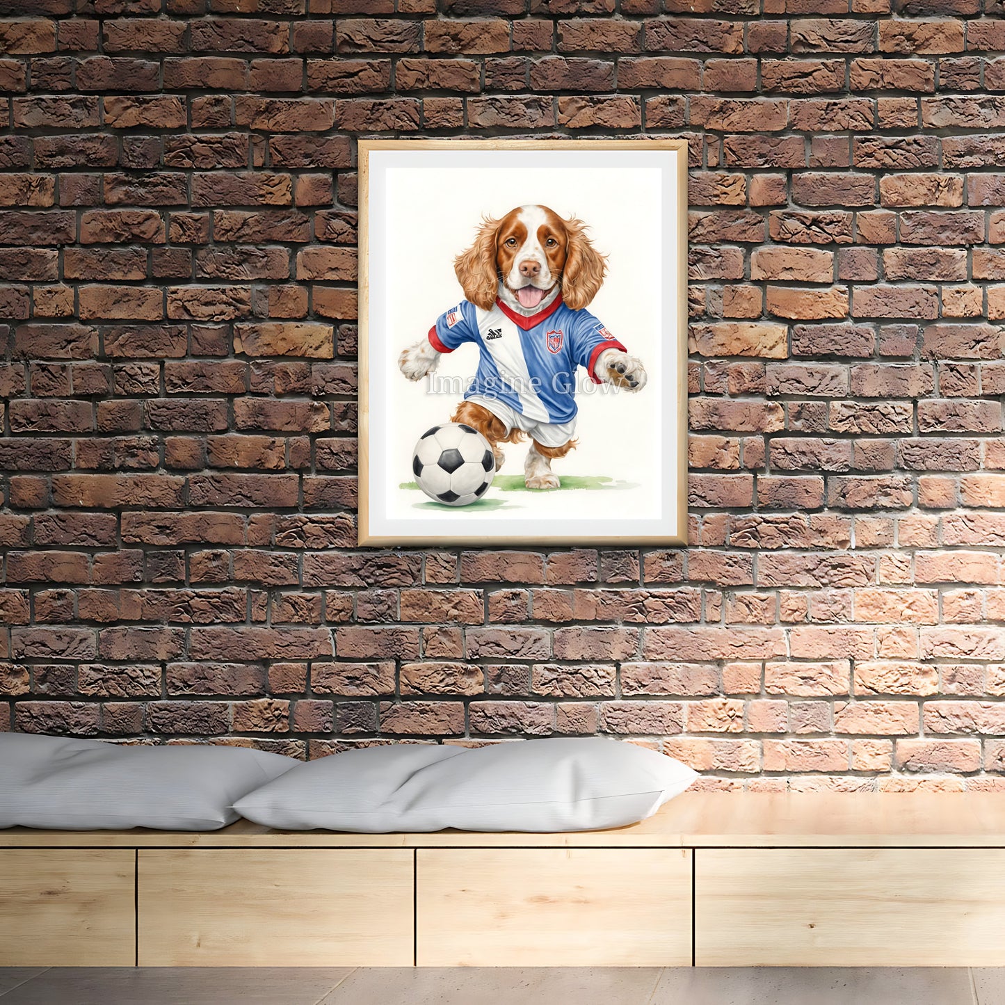 Soccer Art - Cocker Spaniel Dog Sport Decor