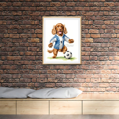 Soccer Art - Cocker Spaniel Dog Sport Decor