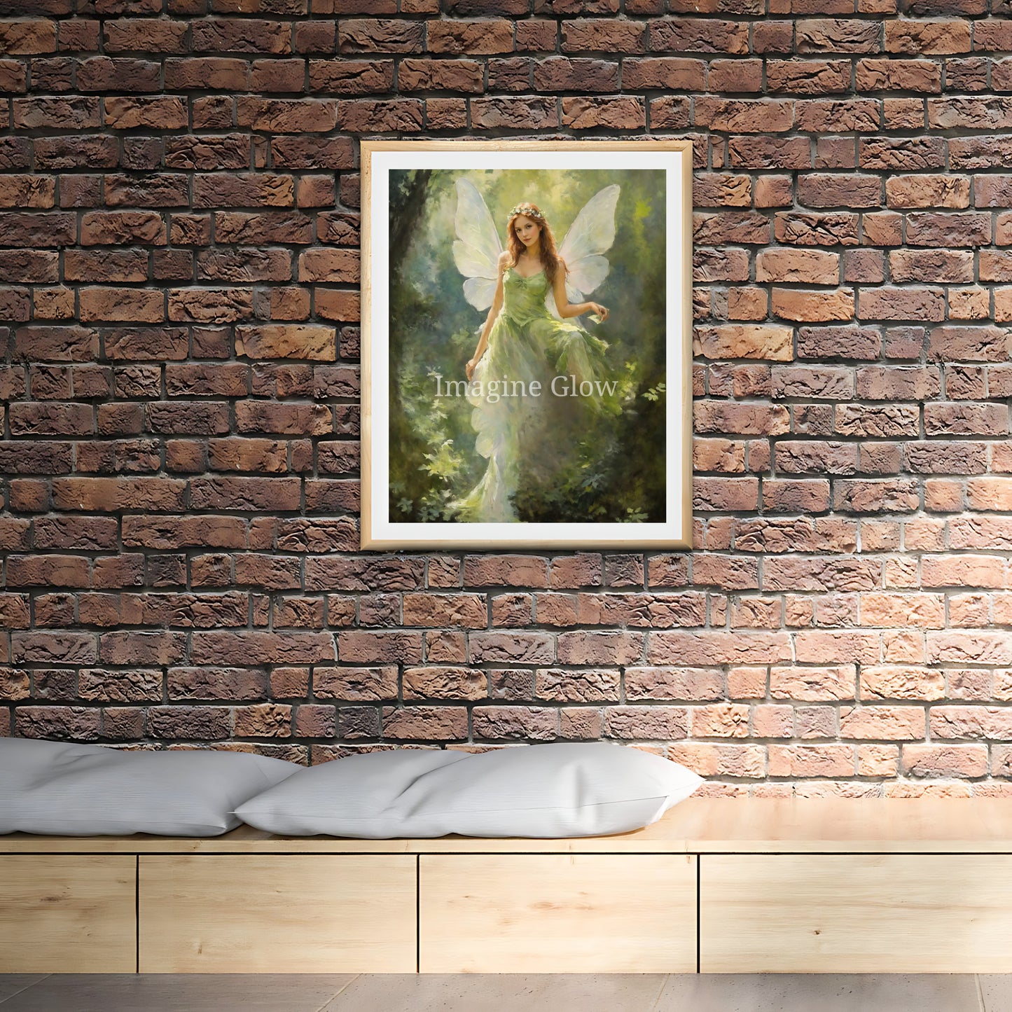 Fantasy fairy print for whimsical bedroom or living room decor