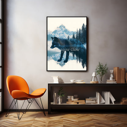 Artistic double exposure print ideal for living rooms