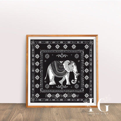 Modern elephant wall art perfect for home or office decor