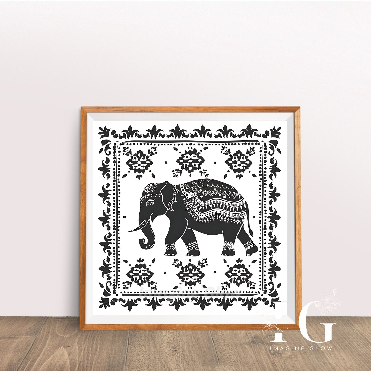 Unique elephant illustration ideal for contemporary spaces