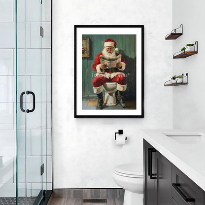 Humorous holiday decor with Santa Claus