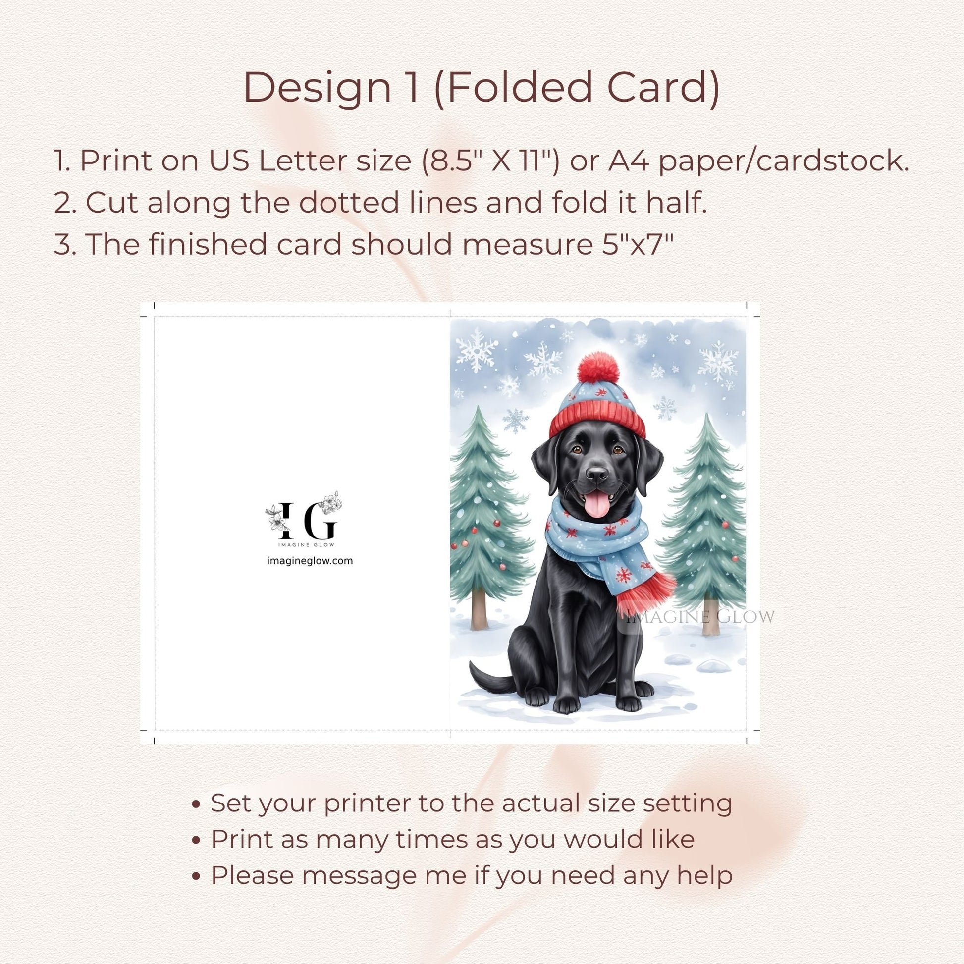 holiday black lab christmas greeting card
black lab dog christmas card printable
