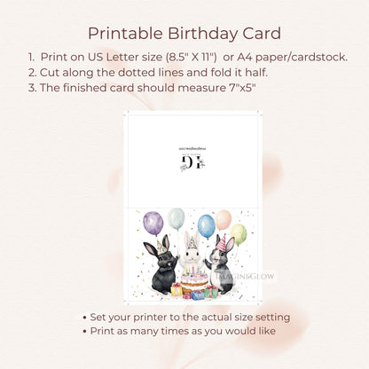 adorable bunny birthday greeting card
nature inspired rabbit birthday card
digital rabbit birthday greeting card
rabbit themed happy birthday card