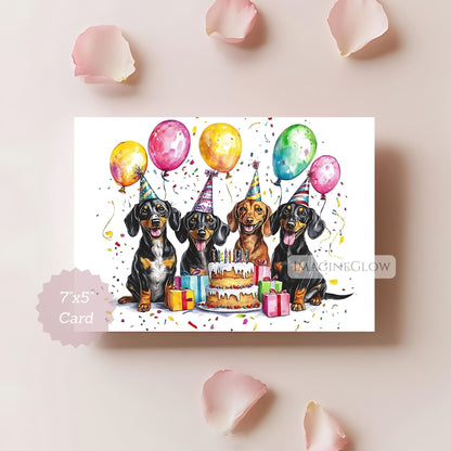 dachshund birthday card printable
sausage dog greeting card digital
cute dachshund dog lover birthday card
