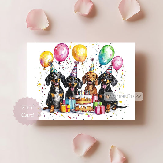 dachshund birthday card printable
sausage dog greeting card digital
cute dachshund dog lover birthday card
