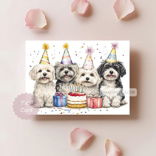 havanese dog birthday card
printable havanese puppy greeting card
