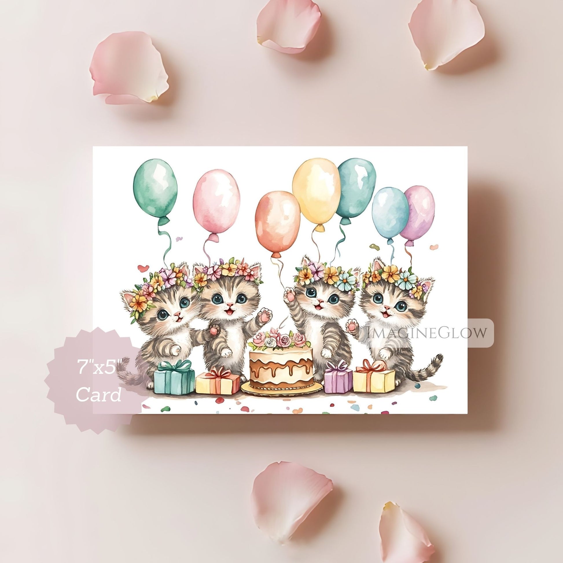 Kitten birthday floral card printable
Printable birthday card with kitten and flowers


