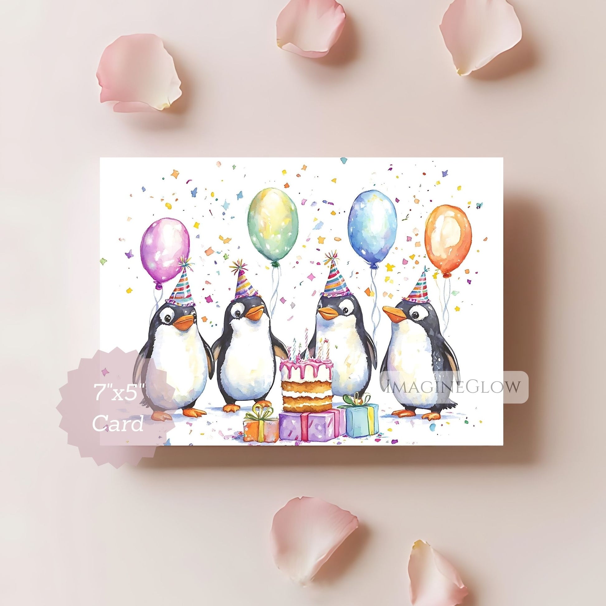 arctic theme birthday card
penguin lover birthday card
illustrated penguin birthday card
adorable penguin printable card
