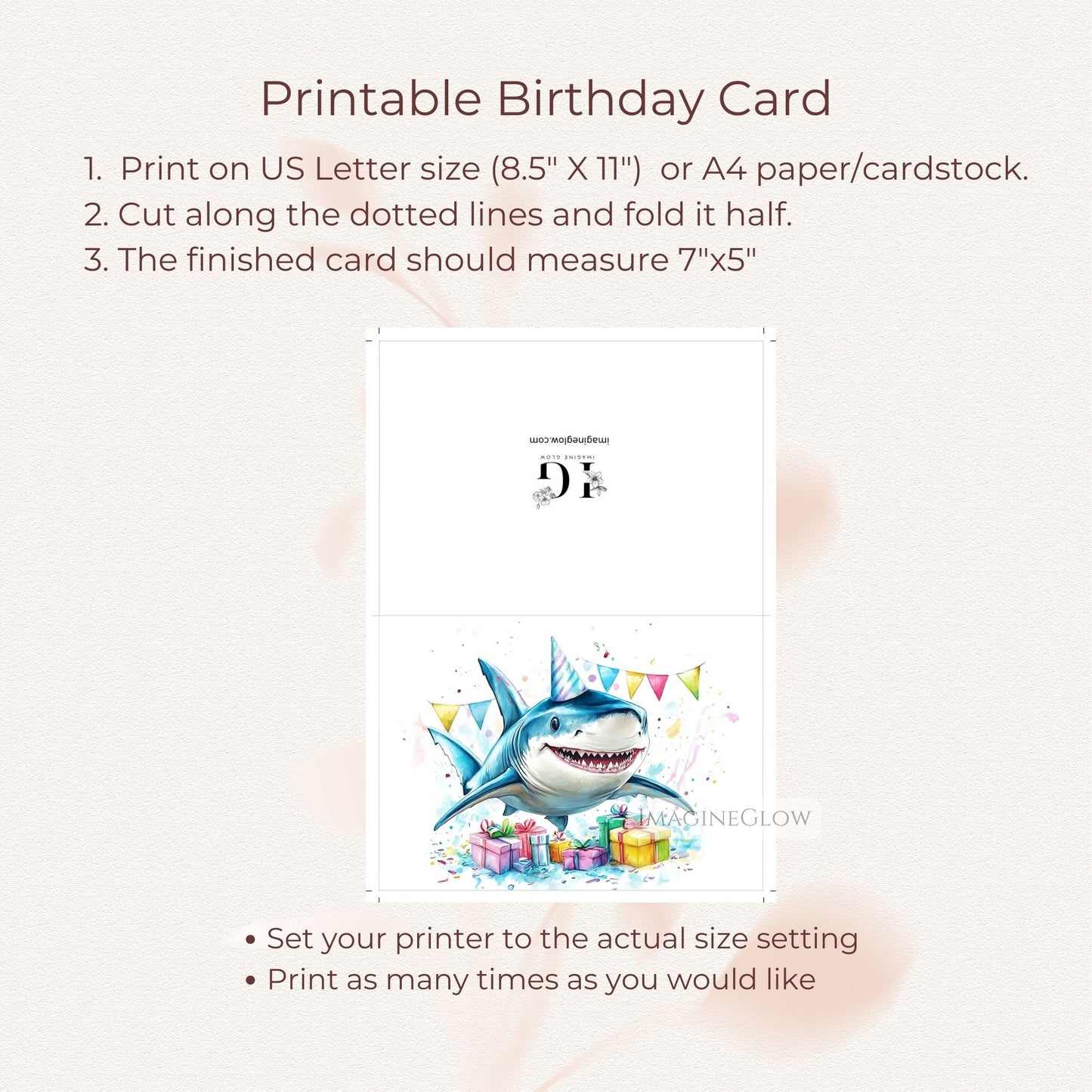 ocean-themed birthday card
animal lover birthday card