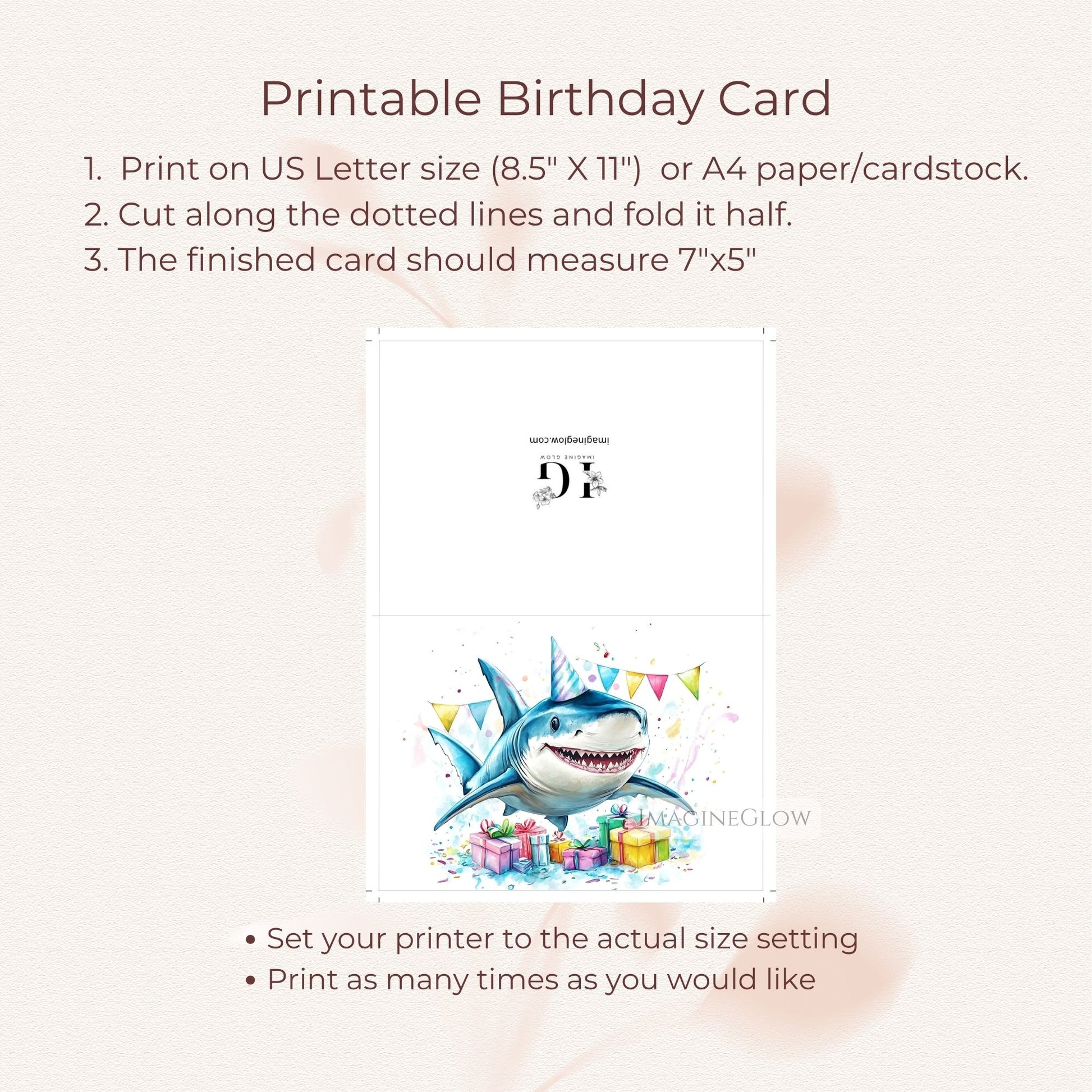 ocean-themed birthday card
animal lover birthday card
