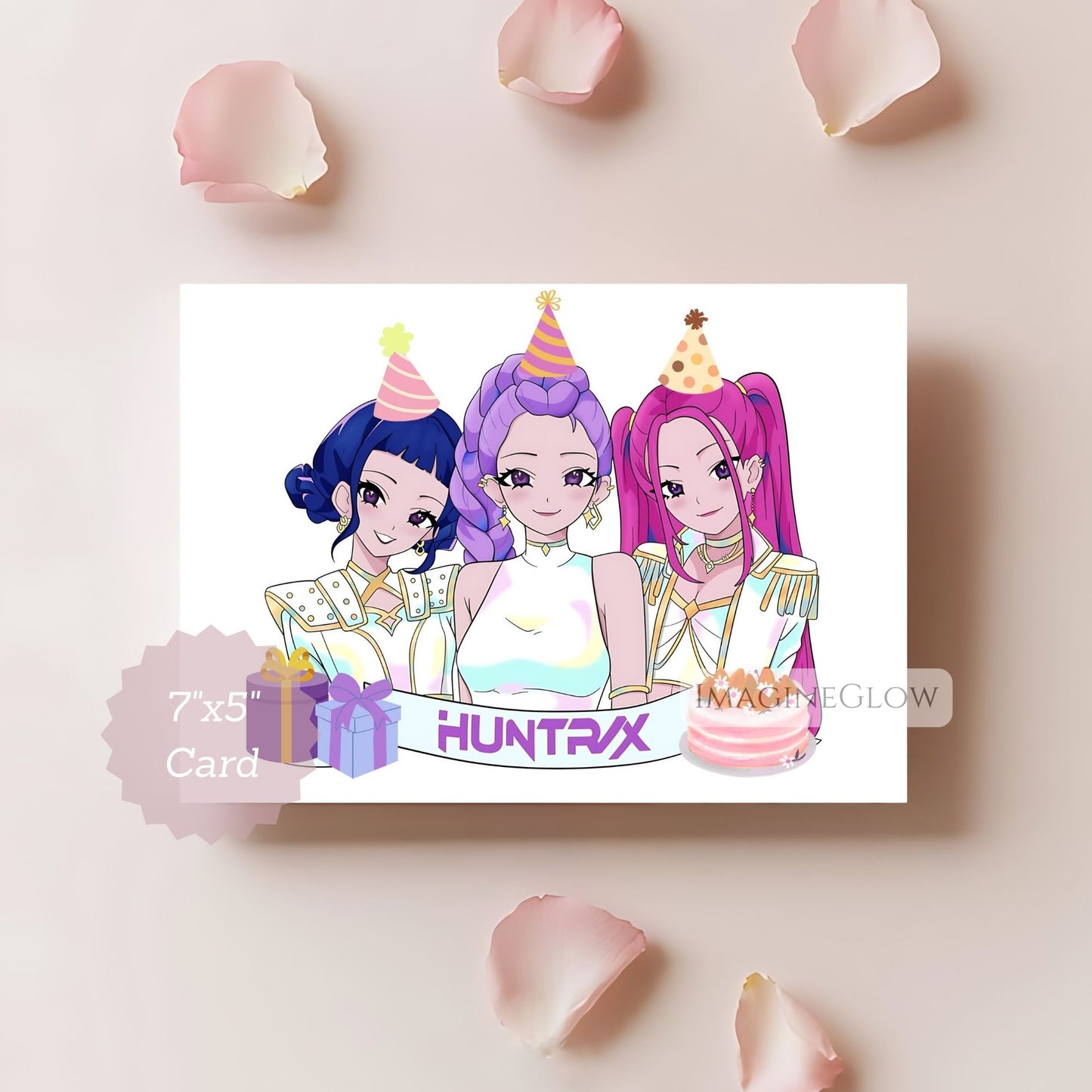 kpop demon hunters birthday card printable
