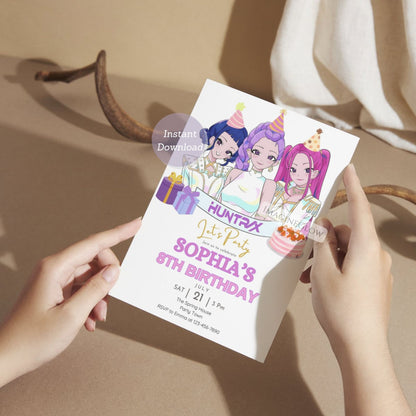 anime style kpop invitation
