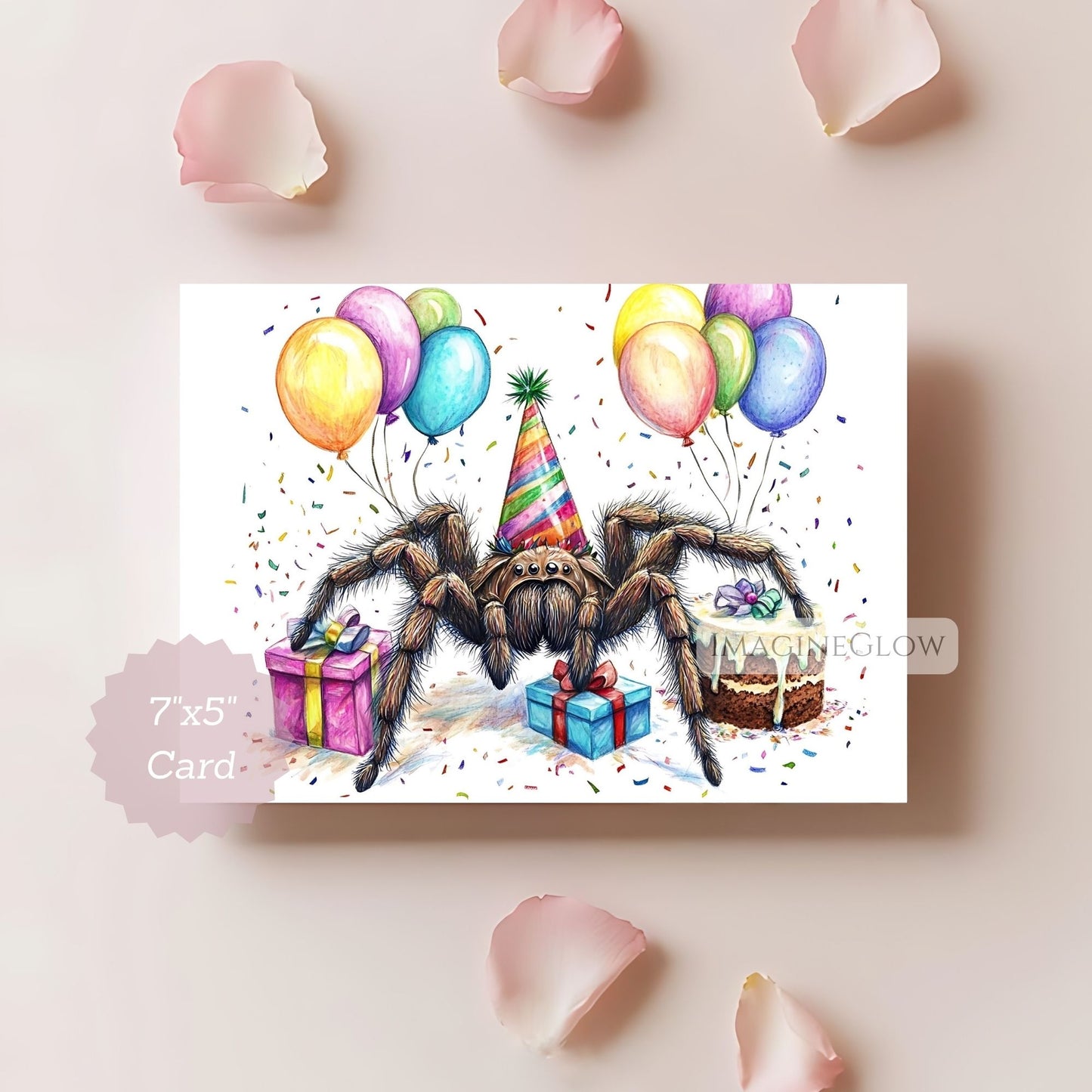 Creepy spider birthday card
Unique tarantula card
Arachnid birthday card printable
Halloween birthday card
