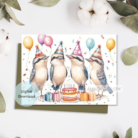 kookaburra birthday card
Australian bird birthday card


