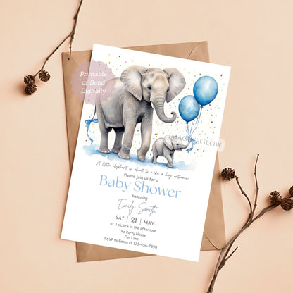 baby boy shower with elephant theme
