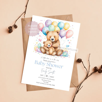 nature-inspired baby shower invitation