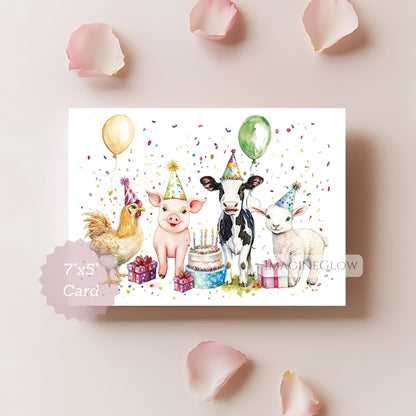 Colorful farm birthday card for all ages
Printable country farm birthday card
