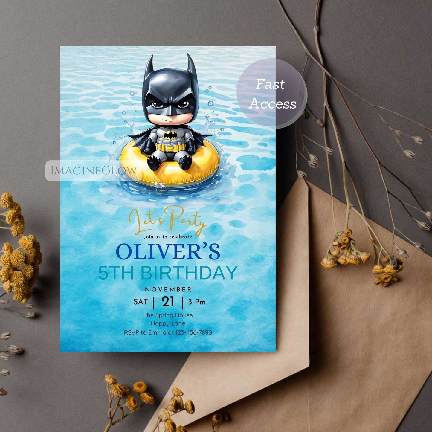 batman water birthday celebration